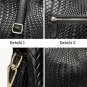 Rsslyn 12 Inches Tall Lavender Bag Leather Bags for Women Baskwetweave Fashion Totes LMF24-408