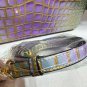 Rsslyn Genuine Leather Gradient Crocodile Pattern Women Handbags Brand Purple Tote Bag LMF24-412