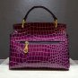 Luxury Designer Brand New High Quality Leather Handbags Orange Totes Durable Orange Purse LMF24-413