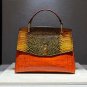 Luxury Designer Brand New High Quality Leather Handbags Orange Totes Durable Orange Purse LMF24-413