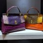 Luxury Designer Brand New High Quality Leather Handbags Orange Totes Durable Orange Purse LMF24-413
