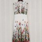 Rsslyn Pink Dress for Women Floral Easter Dresses Pleated Sleeveless Dress LMF24-418
