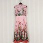 Rsslyn Pink Dress for Women Floral Easter Dresses Pleated Sleeveless Dress LMF24-418