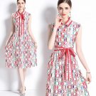 Rsslyn Runway Dresses for Women Fashion Letter Print Dress Women's Sleeveless LMF24-420