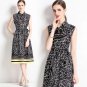 Rsslyn Runway Dresses for Women Fashion Letter Print Dress Women's Sleeveless LMF24-420