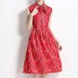 Rsslyn Fashion Red Dress for Happy Valentine Luxury Style Runway Dresses LMF24-421 Maxi Dress