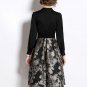 Rsslyn High-In Dress Black Dress Cocktail Party Vintage A-Line Design LMF24-423 Office Dress