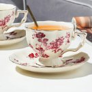 Rsslyn Porcelain Red Tea Cups and Saucer Personal Ideal Gift for Friend LMF24-424 Red Cups