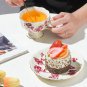 Rsslyn Porcelain Red Tea Cups and Saucer Personal Ideal Gift for Friend LMF24-424 Red Cups