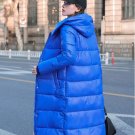 Rsslyn Royal Blue Parka Extra Long Coat Female Winter Outwear Winter Jacket for Women  LMF24-427