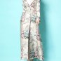 Luxury Ivory Trench Coats for Women Jacquard Embroidery Brocade Turquoise Button Floral Pattern