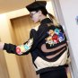 Rsslyn Brown Jacket Unisex Patchwork M and M Chocolate Jackets for Women