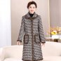 Rsslyn Plaid Coats for Women Black Overcoats Quilted Jackets Cotton Stitching LMF24-434 Plus Sizes