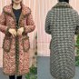 Rsslyn Plaid Coats for Women Black Overcoats Quilted Jackets Cotton Stitching LMF24-434 Plus Sizes