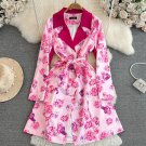 Rsslyn Luxury Trench Coats for Women Medium Pink Trenchcoats Size XL Pink Overcoats LMF24-437