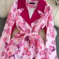 Rsslyn Luxury Trench Coats for Women Medium Pink Trenchcoats Size XL Pink Overcoats LMF24-437