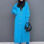 Fashion Fuchsia Cardigan Solid Color Windbreaker Versatile Cardigan LMF24-439 Hotpink Trenchcoats