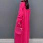 Fashion Fuchsia Cardigan Solid Color Windbreaker Versatile Cardigan LMF24-439 Hotpink Trenchcoats