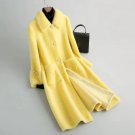 Rsslyn Wool Yellow Jacket for Women Soft and Warm Winter Jackets Soft Yellow Overcoats LMF24-442