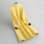 Rsslyn Wool Yellow Jacket for Women Soft and Warm Winter Jackets Soft Yellow Overcoats LMF24-442