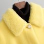 Rsslyn Wool Yellow Jacket for Women Soft and Warm Winter Jackets Soft Yellow Overcoats LMF24-442