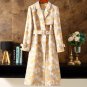 Rsslyn Luxury Trench Coat Spring Jacket for Women Pink Trenchcoat Floral Jacquard LMF24-444 Jackets