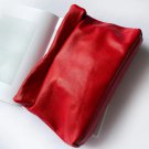 Rsslyn High-Quality Red Leather Bags Personality Roll-edge Leather Bag Lazy Casual Bags LMF24-452