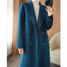 Rsslyn Teal Color Wool Trenchcoats Winter Jackets for Women Long Blazer LMF24-453 Birthday Gifts