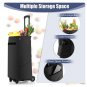 Rsslyn Portable Trolley Travelers Pulling Bags Grocery Bag Black Trolley for Vacation LMF24-457