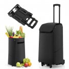 Portable Black Trolley Waterproof Black Bags Easy Transport Easy Travel Lightweight Wheels LMF24-458