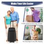Portable Black Trolley Waterproof Black Bags Easy Transport Easy Travel Lightweight Wheels LMF24-458