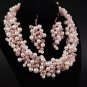 Rsslyn Jewelry Set Bridal Choker & Earrings Elegant Jewelries Pearl Choker LMF24-459 Silver Necklace
