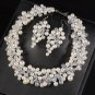 Rsslyn Jewelry Set Bridal Choker & Earrings Elegant Jewelries Pearl Choker LMF24-459 Silver Necklace