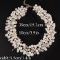 Rsslyn Jewelry Set Bridal Choker & Earrings Elegant Jewelries Pearl Choker LMF24-459 Silver Necklace
