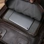 Rsslyn Portable Backpack Handbags for Men Dual Purpose Travel Bags Black Leather Bags LMF24-463