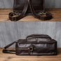 Rsslyn Portable Backpack Handbags for Men Dual Purpose Travel Bags Black Leather Bags LMF24-463