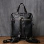 Rsslyn Black Leather Bags for Men Retro Leather Men Briefcase Natural Leather LMF24-465 Large Bags
