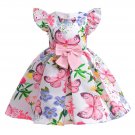 Fashion Trend Girls Dresses Butterflies and Floral Prints Easter Dress for Toddler Girls LMF24-468