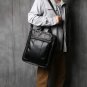 Rsslyn Handsome Leather Bags for Men Brown Satchel Travel Bags Backpacks for Boys LMF24-470