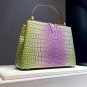 Rsslyn Yellow Leather Bags for Women Genuine Leather Luxury Bags LMF24-472 Luxury Gift Yellow Totes