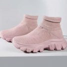 Pink Boots Elastic Boots Comfortable Slip On Lightweight Sneakers Fashion Pink Skechers LMF24-473