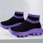 Pink Boots Elastic Boots Comfortable Slip On Lightweight Sneakers Fashion Pink Skechers LMF24-473