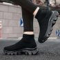 Pink Boots Elastic Boots Comfortable Slip On Lightweight Sneakers Fashion Pink Skechers LMF24-473