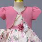 Rsslyn 3 Pcs/Set 6 Years Birthday Gown Children Clothes Pink Dresses with Bag LMF24-478 Pink Shrug