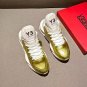 Size 10 Golden Shoes Silver Sneakers Silver Sports Shoes for Boys Flat Zapatillas Hombre LMF24-481