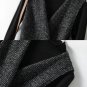 Rsslyn Black Vest for Women Sleeveless Black Overcoats Wool Thanksgiving Vest LMF24-482 Long Vests