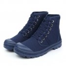 Rsslyn Hi-Top Boots for Men Unisex Size 8 Shoes Navy Blue Shoes LMF24-484 Canvas Casual Boots