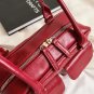 Rsslyn Black Handbags for Women LMF24-494 Double Pocket PU Leather Shopping Underarm Purse