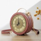 Rsslyn London Clock Bags Life is Too Short Pink Bags for Women LMF24-495 Pink Leather Bags