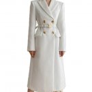 Rsslyn Bridal White Coats White Trenchcoat Elegant Woolen Coats LMF24-497 White Trench Coats